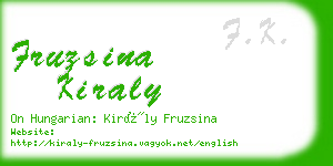 fruzsina kiraly business card